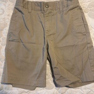 Lands' End Boy’s Khaki Flat Front Shorts
